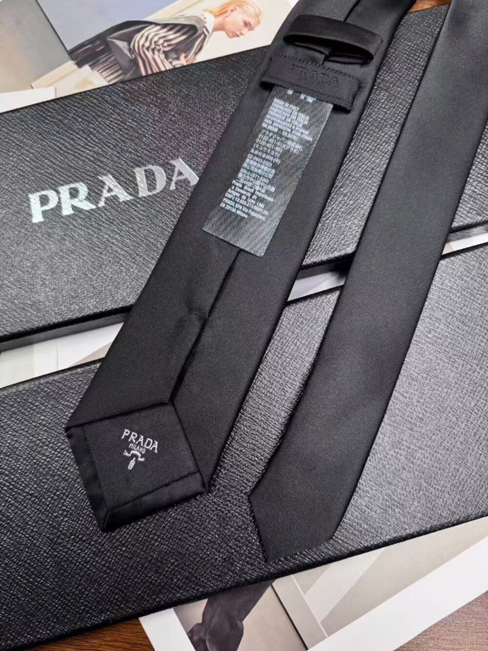 Brand New Prada Classic Black Tie, Delivery gift box 🎁💓 - Picture 4 of 7